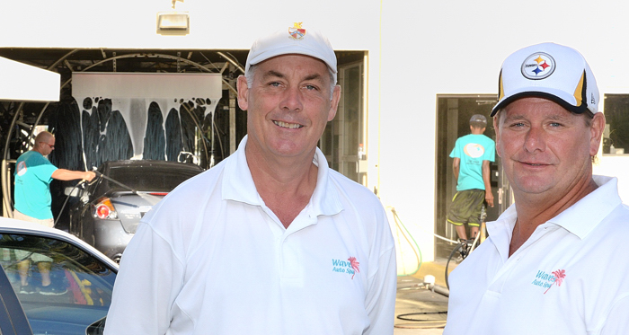 Waves Auto Spa owner Kenry Kirkendall, III and general manager Bill Everhard