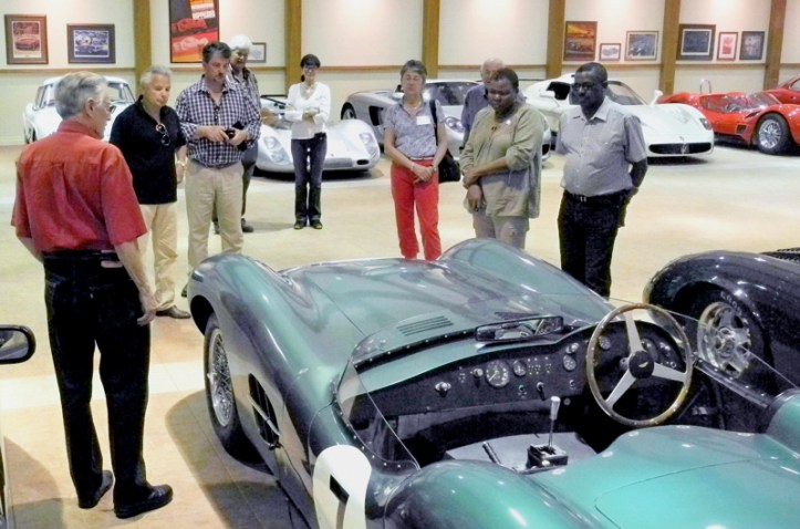 Rotarian John Schumann invited the visting district governors and their spouses to view his collection of classic cars. The covernors and their spouses also spent a day on Blue Cypress Lake, enjoyed a southern style barbecue, the Kennedy Space Center. and were introduced to outlet mall shopping.