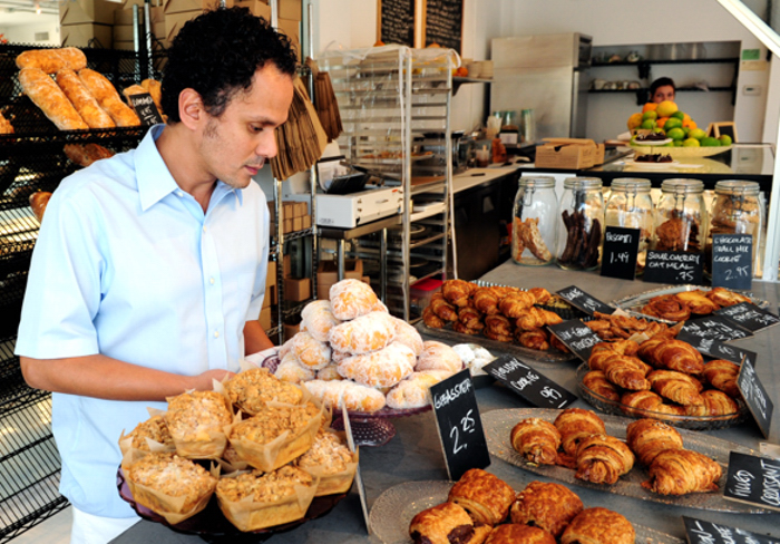 Christian Garcia. GM/Partner, serving up pastries at Patisserie in downtown Vero Beach