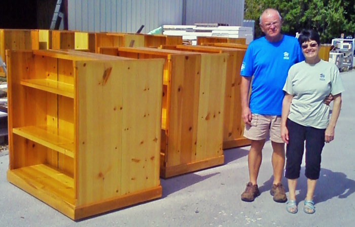 Bill “Smiley” Dicke and his lovely wife, Glenda, stand proud with their newly refurbished fixtures.
