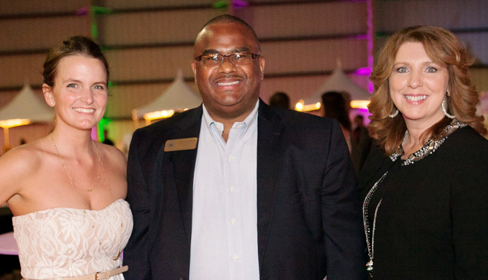 Treasure Coast Food Bank CEO Judith Cruz and David Jackson, Director of Community Relations for Congressman Bill Posey (Photo credit Steven Martine) 