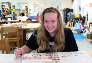 Maranda Henson enjoys the challenge of creating art from discarded items.