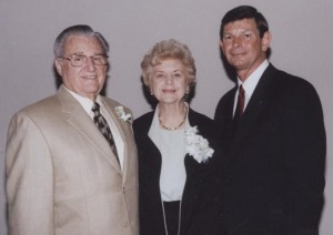 Barney and Hariot Green with Dr. Ed Massey of Indian River State College