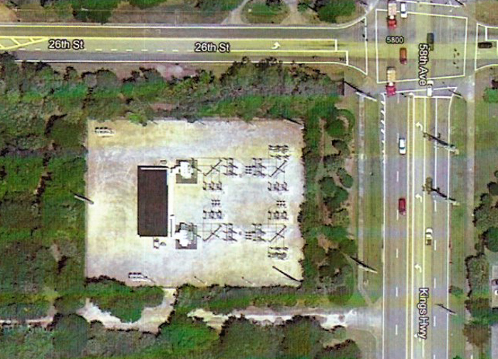 Aerial view of Vero Electric's substation located on the southwest corner of 58th Avenue and 26th Steet.