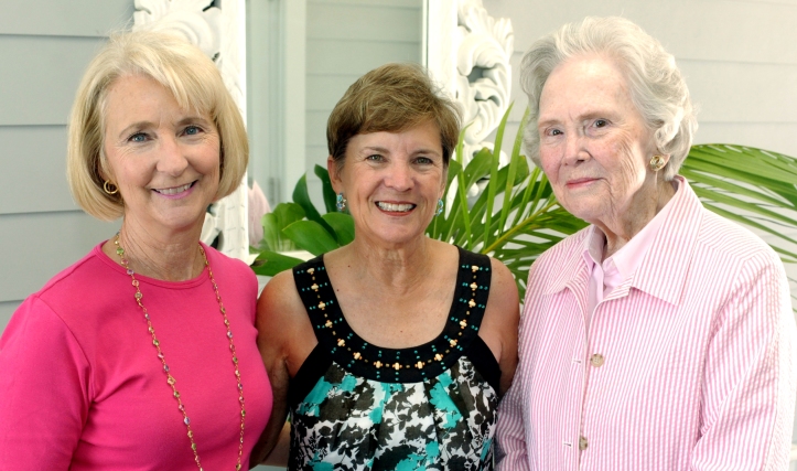 Robyn Williams with Becky Allen and Alma Lee Loy