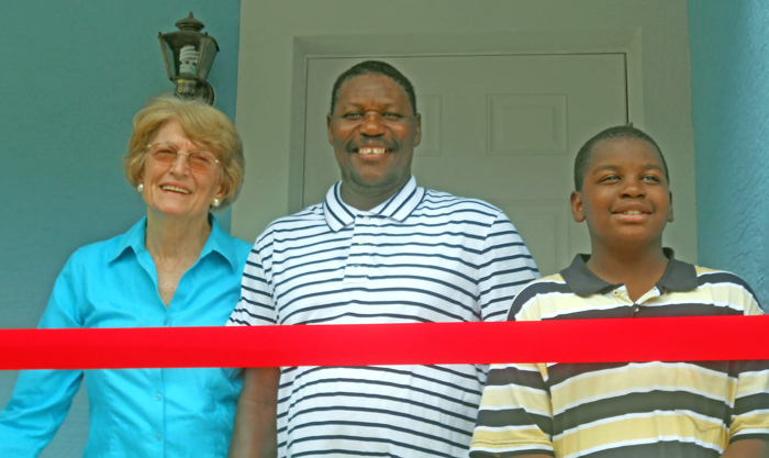 Fanis Beton and son Elton with Joan Burnham