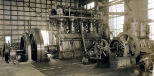 Diesel generator in the original power plant located along the railroad tracks in downtown Vero Beach. 