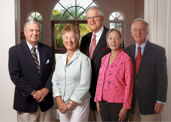 Tony Woodruff, chairman-elect of Indian River Medical Center Foundation and donors Marlynn and Bill Scully,  and Carol and Pat Welsh.