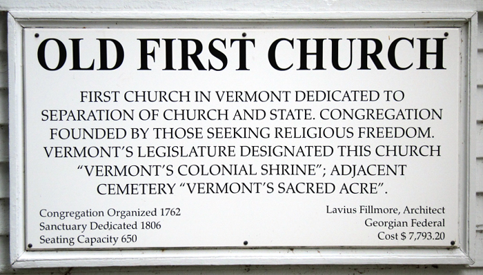 The First Congregational Church of Bennington, Vermont was founded by those seeking to protect and preserve religious freedom.  Vero Beach Mayor Craig Fletcher's comments about his refusal to support a proclamation for Humanist Recognition Week is now featured on YouTube, and had received coverage on a number of wegsites, including christianpost.com.