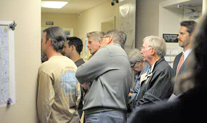 An overflow crowd listens in Thursday night as the City of Anna Maria Commission meets to discuss a zoning ordinance that will make developers of existing property in Anna Maria clarify the purpose of building on the property. The City Commission voted to approve the ordinance. PAUL VIDELA/Bradenton Herald PVIDELA@BRADENTON.COM Read more here: http://www.bradenton.com/2013/01/25/4365457/anna-maria-officials-get-an-earful.html#storylink=cpy