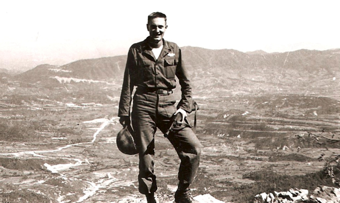Bibow fought with the U.S. Marines at the “punchbowl,” much fought over territory in North Korea.