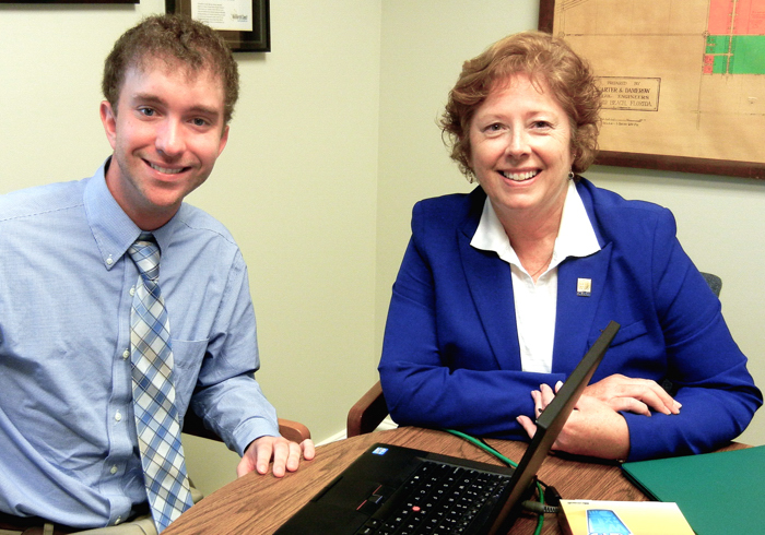Helene Caseltine, Director of Economic Development for the Indian River County Chamber of Commerce, welcomed recent James Madison University graduate Brett Doyle as an intern this summer.