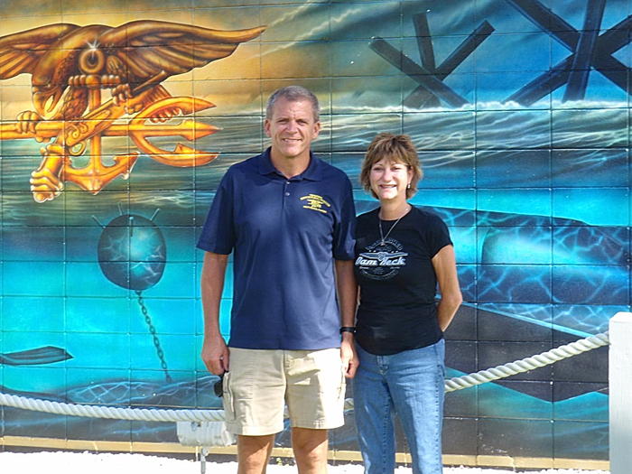 Navy SEAL Museum director Rick Kaiser and his wife Sue