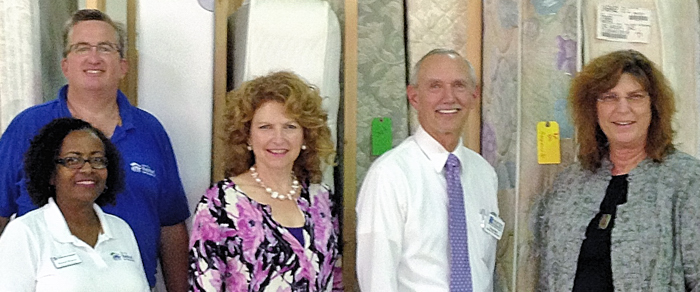Representatives from Habitat for Humanity, Youth Guidance and Growing Healthy Kids are collaborating to give underprivileged children an opportunity to earn scholarships through volunteering. From left to right, David Sneed and Sheradi Moore from the Habitat ReStore, Kerry Bartlett, Executive Director of Indian River Community Foundation, Doug Borrie, Executive Director of Youth Guidance and Nancy Heinrich, Executive Director of Growing Healthy Kids.