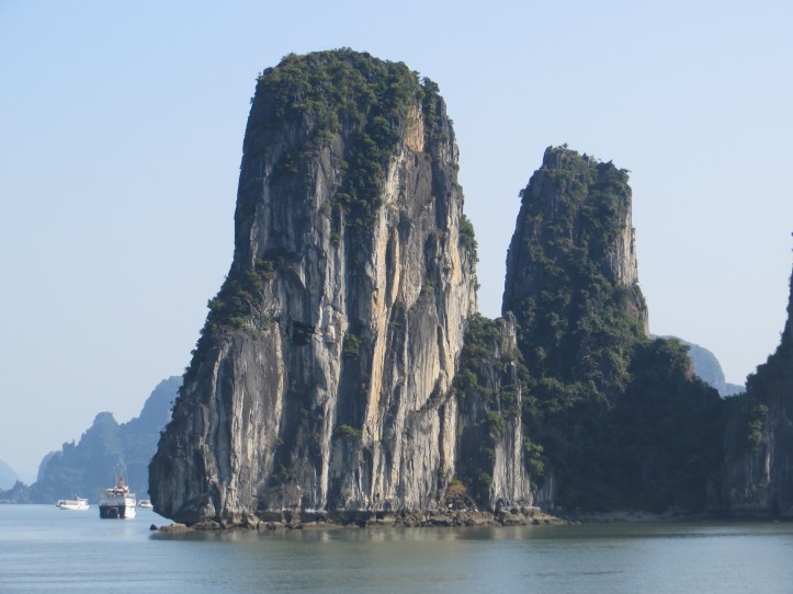 Magnificent limestone formations give Halong Bay its well-earned reputation as a natural wonder of the world
