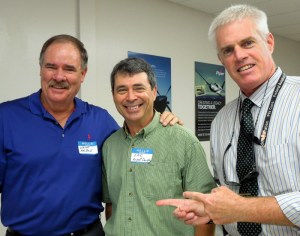 Wayne Boggs, Vero Beach Municipal Airport Director Eric Menger, and Bob Jex, FAA/Orlando participated in the staff briefing held by Blue Angels #7 and #8 in preparation for the May 10-11, 2014, Vero Beach Air Show.