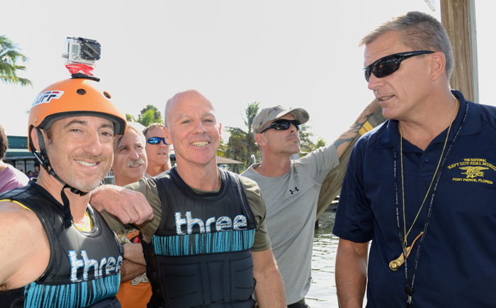 Barry Segal, Dan Richey, Rick Kaiser, Executive Director, Navy SEAL Museum