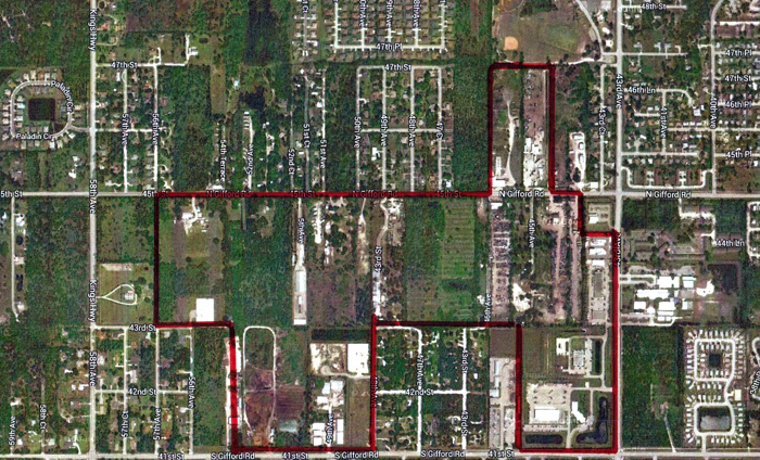 163 acres in west Gifford zoned for heavy industrial uses in 1957 is now surrounded by residential development,
