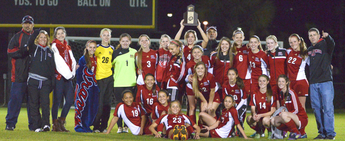 Having won the regional 5A title Friday night in a 3-2 victory over West Boca, the Fighting Indians girls varsity soccer team will play in the State Final Four Championship Tournament Friday, Feb. 7 in Melbourne.