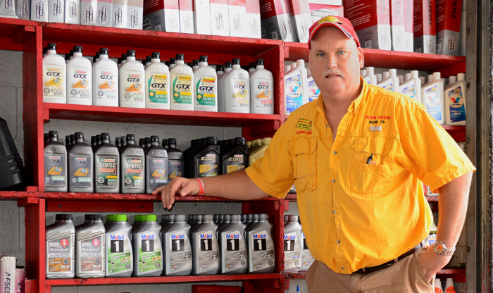 Keith Hedin, owner of Keith Oil Can, has been serving local motorists for 25 years. 