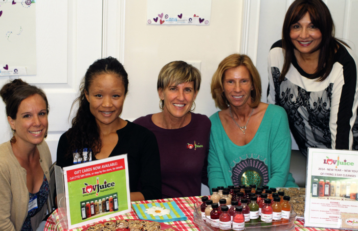 UN Women EFL Chapter Board member, Carrie Sargavakian, Mkt Coordinator, Sherry Todd-Green, Luv Juice owners, Cheri Schumann...and UN Women East Florida Chapter's Board President, Lalita Janke