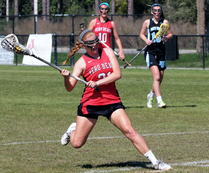 The Vero Beach High School girls lacrosse team continues to dominate its Florida rivals.  Roscoe Bell/Bell Photography