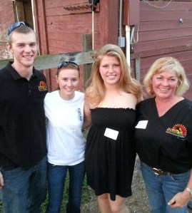 Volunteers Nick Adams, Sam Houston, Kristi Ketnner and Cindy Devine