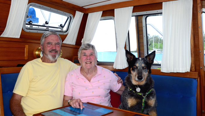 Don, Annie and Maggie Foster. Living seasonally on "Annie’s Song" would be comparable to living in a two bedroom apartment – only 35 feet of surprisingly spacious, delightfully well lit, highly organized sailing space.
