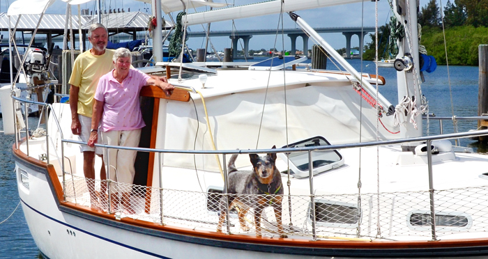 Don and Annie Foster and there Australian Cattle dog, Maggie, and more than 100 other seasonal cursers, spend their winters in popular Vero Beach.