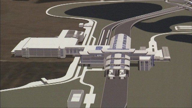 Gov. Rick Scott has pledged $214 of state money to build a rail terminal near the Orlando International Airport to serve All Aboard Florida.  