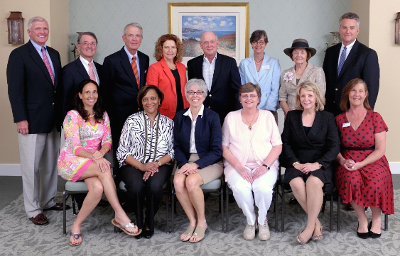 Representatives from Environmental Learning Center, Gifford Youth Activity Center, Habitat for Humanity, McKee Botanical Garden, Sebastian Charter Junior High School and The Learning Alliance comprise the 2014 recipients of the Community Enrichment Fund awarded by Indian River Community Foundation. Pictured in the front row, from left to right, are Barbara Hammond, Angelia Perry, Holly Dill, Martha McAdams, Kathryn Barton, Peggy Gibb. Pictured in the back row, left to right, are Bill Friesell, Scott Alexander, Ray Oglethorpe, Kerry Bartlett, Bob Puff, Christine Hobart, Barbara Holmen-McKenna, and David Colclough.