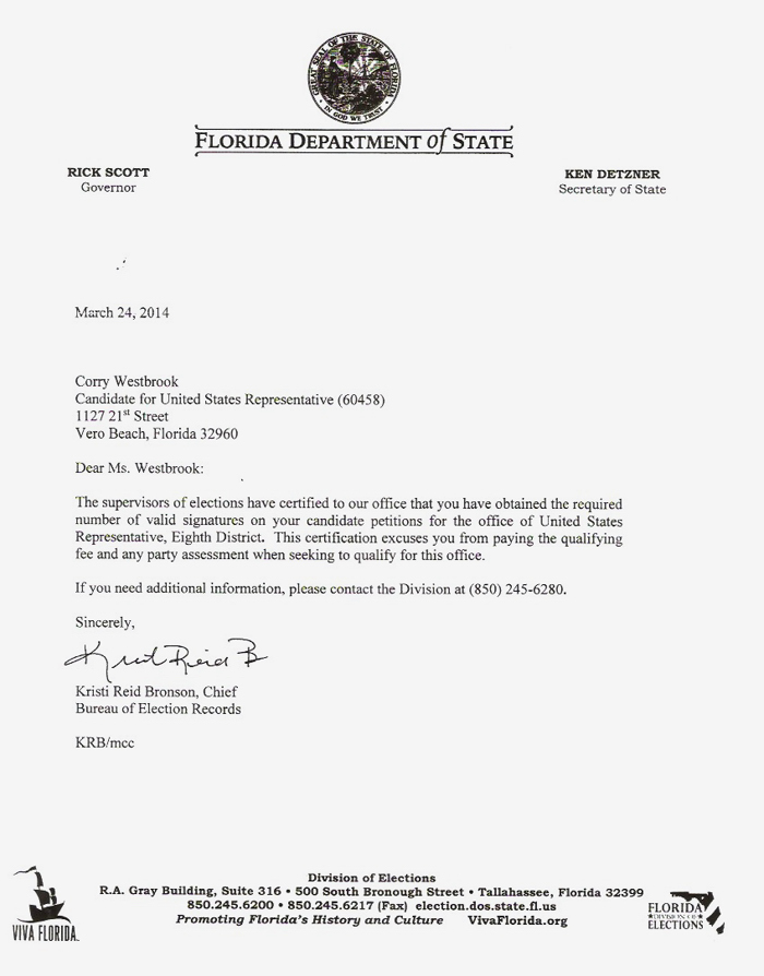 Westbrook - March 24 Letter