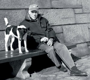 Roger Angell and Andy; Central Park, January, 2014. CREDIT PHOTOGRAPH BY BRIGITTE LACOMBE.