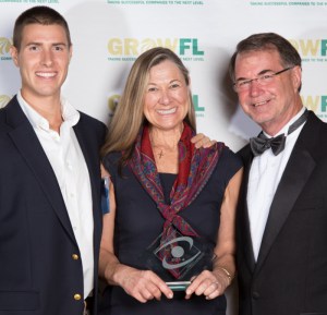 Derek Dorado (St Edward's Graduate and Stetson University Graduate), employed by AZZLY; Coletta Dorado, AZZLY CEO; Dr. Tom O’Neal, Executive Director of the UCF Business Incubation Program and GrowFL, the Florida Economic Gardening Institute at UCF