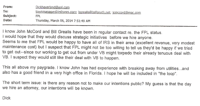 Haverland March 6 email