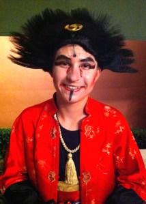 Jake Corvino dress as K-Ko in the Vero Beach Theatre Guild's "Mikado."
