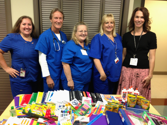 A partial group of those who contributed were Cricket Crum, Patient Access specialist; Richard Smith, registered radiographer; B.J. Enright, Patient Access specialist; Kim Burgess, medical assistant; and Tracy Williams.