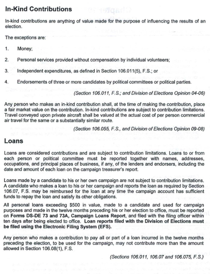 In Kind Contributions