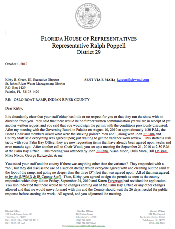 Poppell Letter to Kirby - Page 1