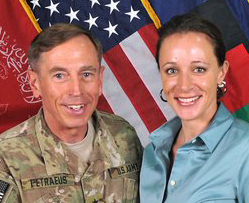 Retired Gen. David H. Petraeus and author Paula Broadwell. 