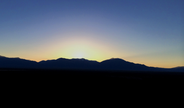 Sunrise over Wheeler Peak, Taos, New Mexico