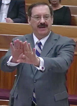 Indian River County's special utility counsel Floyd Self. Under question by the justices, Self acknowledged the PSC is in a better position than local government to determine the overall economic impact in resolving service territory disputes. 