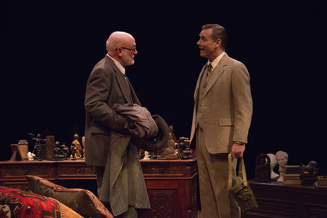 83-year old Freud (State Brady) meets C. S. Lewis (David Schmittou).